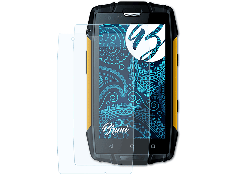 Hammer Basics-Clear BRUNI Schutzfolie(für 2) 2x Iron myPhone