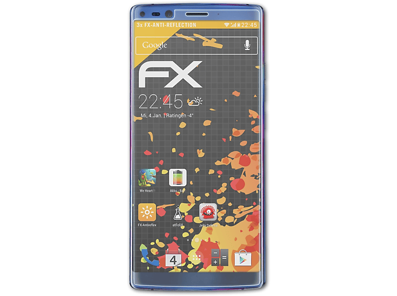 Doogee Displayschutz(für ATFOLIX Mix FX-Antireflex 2) 3x