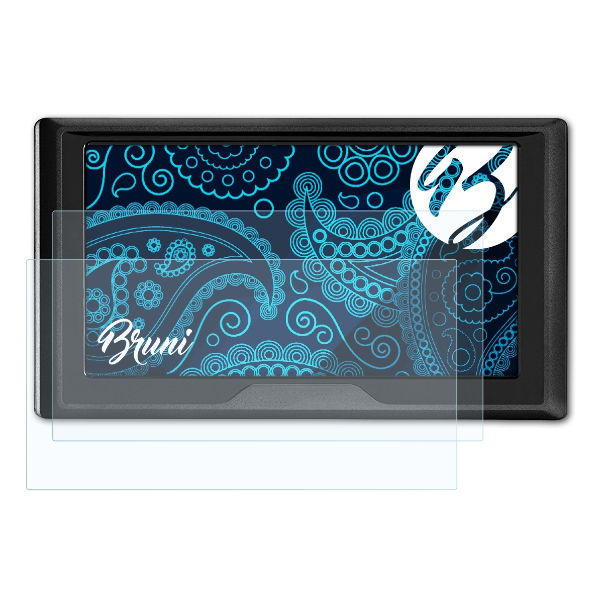 BRUNI 2x 61LMT-S) Drive Garmin Basics-Clear Schutzfolie(für