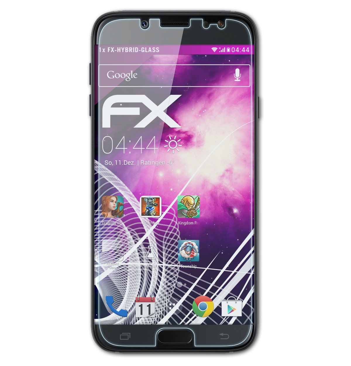 Samsung J7 Schutzglas(für Duos) Galaxy ATFOLIX (2017) FX-Hybrid-Glass