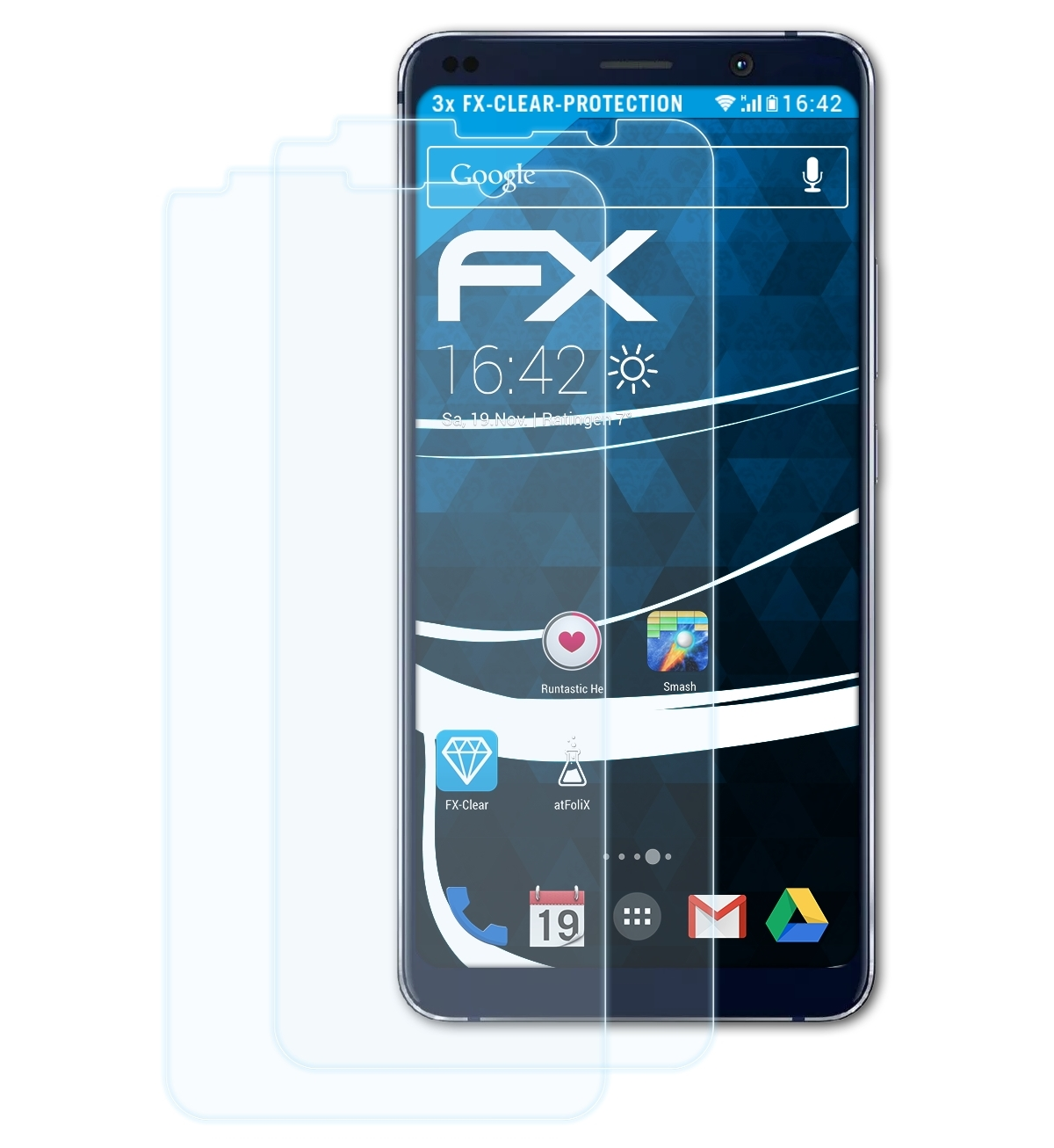 ATFOLIX 3x FX-Clear Displayschutz(für Nokia PureView) 9
