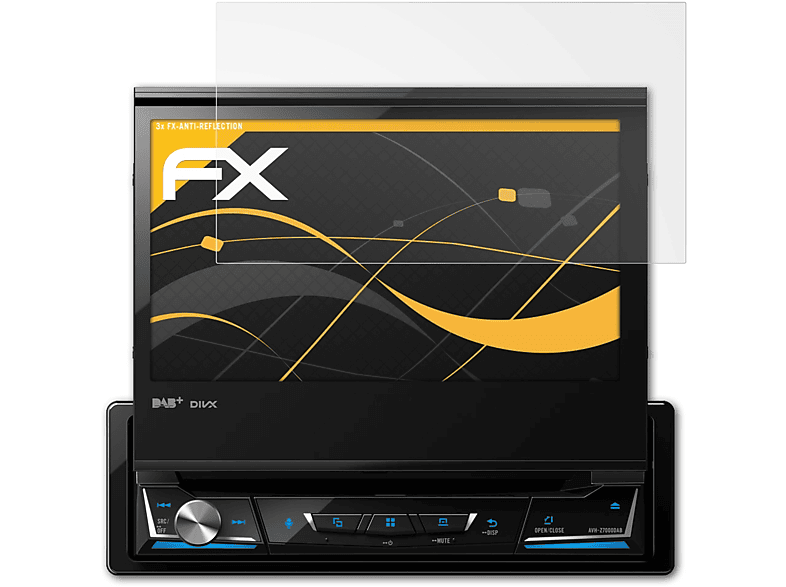 ATFOLIX 3x FX-Antireflex Displayschutz(für Pioneer AVH-Z7100DAB)