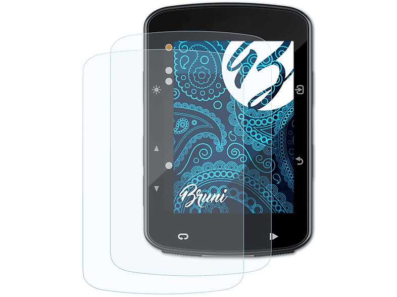 BRUNI 2x Basics-Clear Schutzfolie(für Garmin Edge 520 Plus)