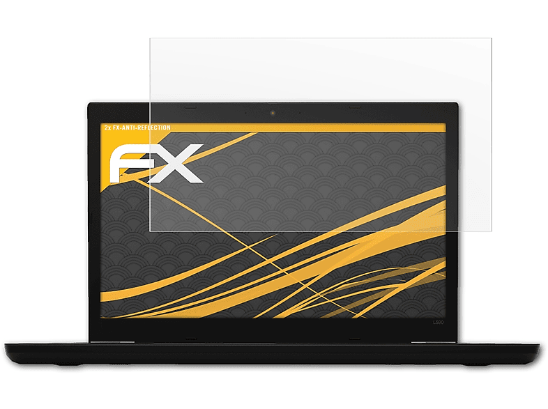 ATFOLIX 2x FX-Antireflex Displayschutz(für Lenovo ThinkPad L590)