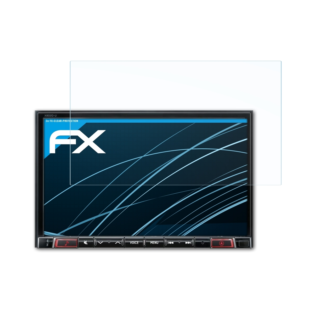 3x Alpine X802DC) ATFOLIX Displayschutz(für FX-Clear