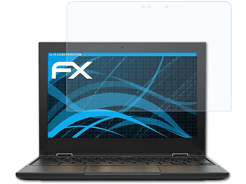 ATFOLIX 2x FX-Clear Displayschutz(für Lenovo 500e Chromebook (1. Generation))