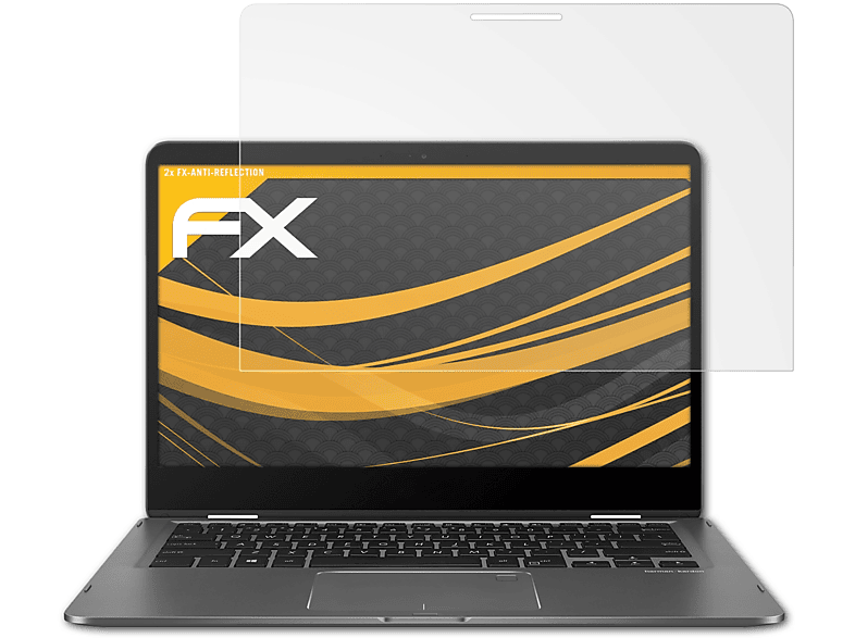 ATFOLIX 2x FX-Antireflex Displayschutz(für ZenBook (UX561UD)) Flip 15 Asus