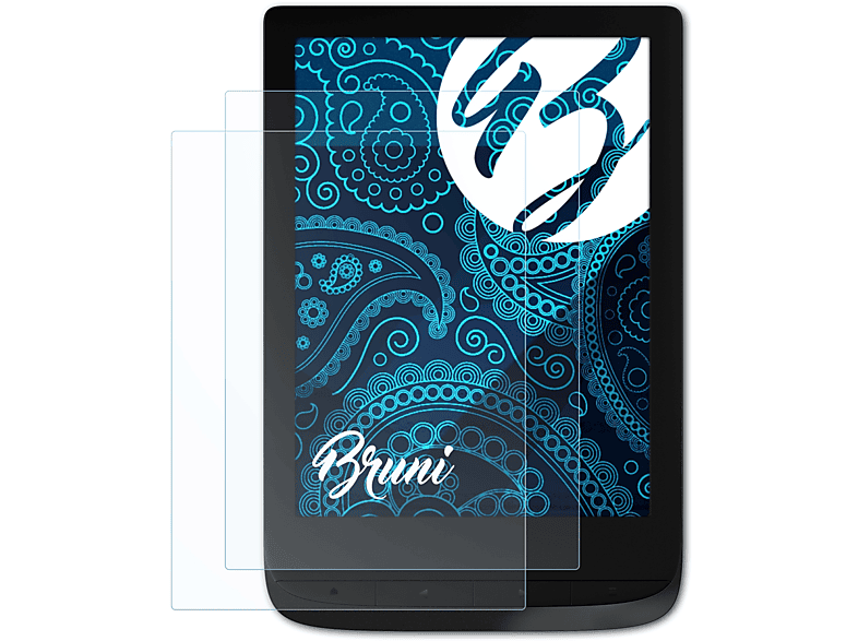BRUNI 2x Basics-Clear Schutzfolie(für PocketBook Touch Lux 4)