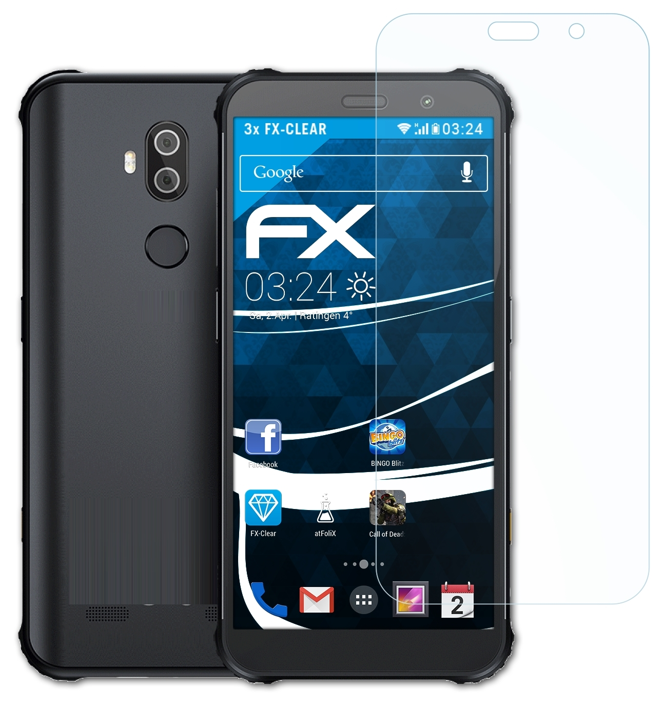 X3) AGM ATFOLIX FX-Clear Displayschutz(für 3x