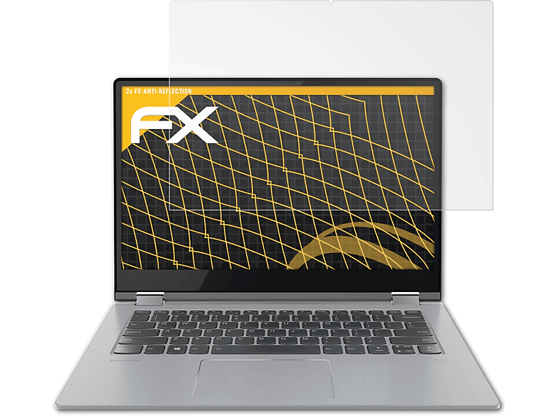 ATFOLIX 2x FX-Antireflex Displayschutz(für Lenovo Yoga 530 (14 inch))