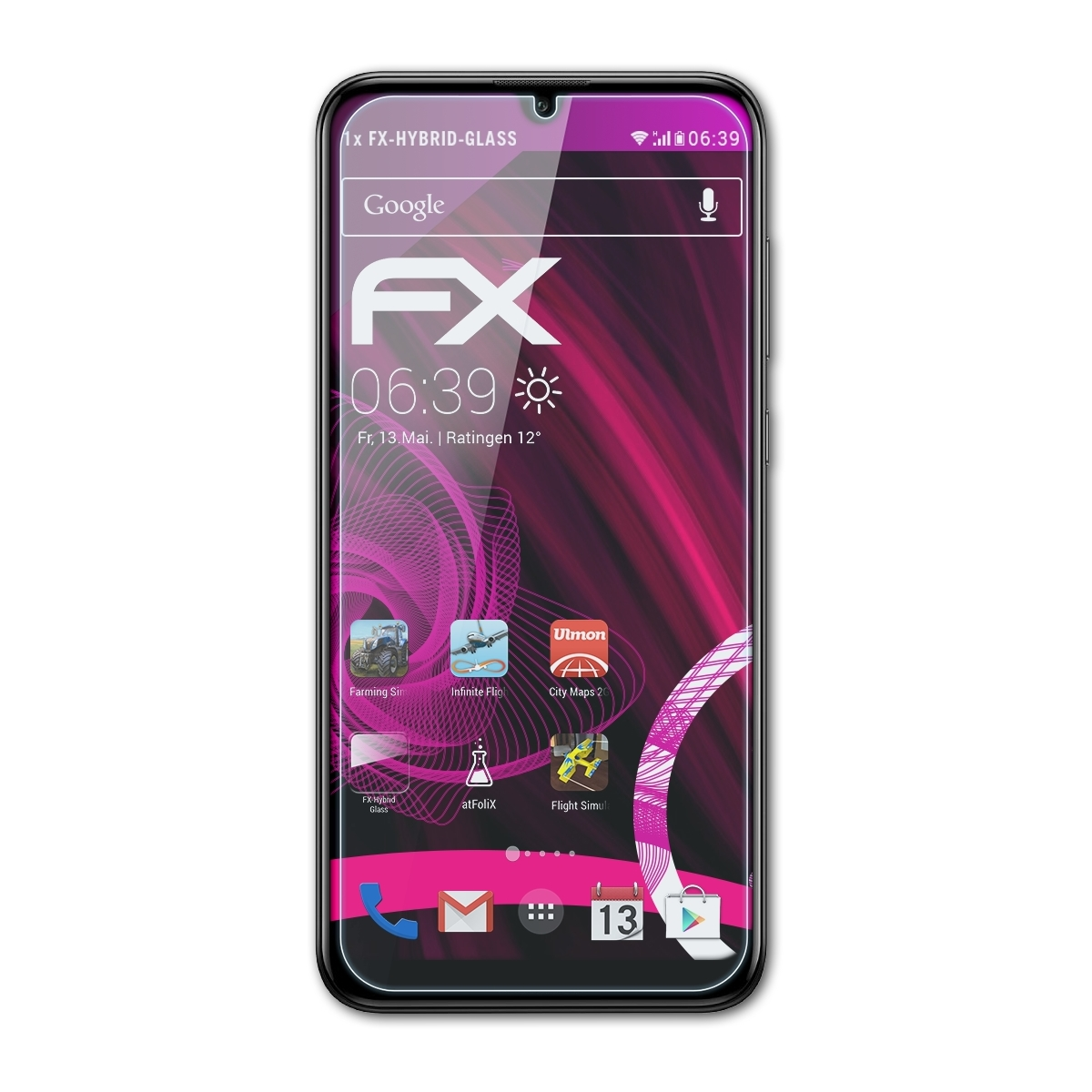 Y7 2019) ATFOLIX FX-Hybrid-Glass Schutzglas(für Huawei