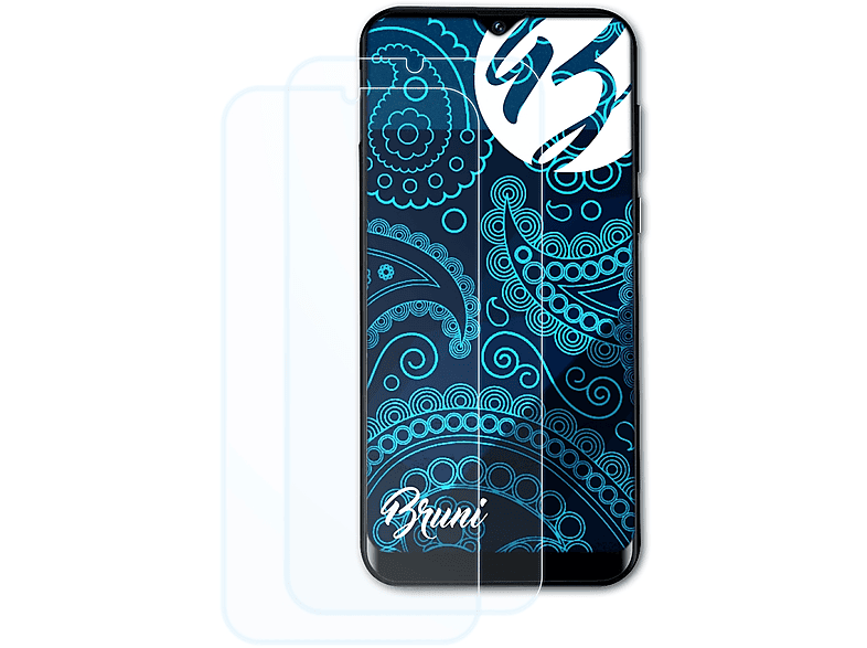 BRUNI 2x Basics-Clear Schutzfolie(für Doogee Y8 Plus)