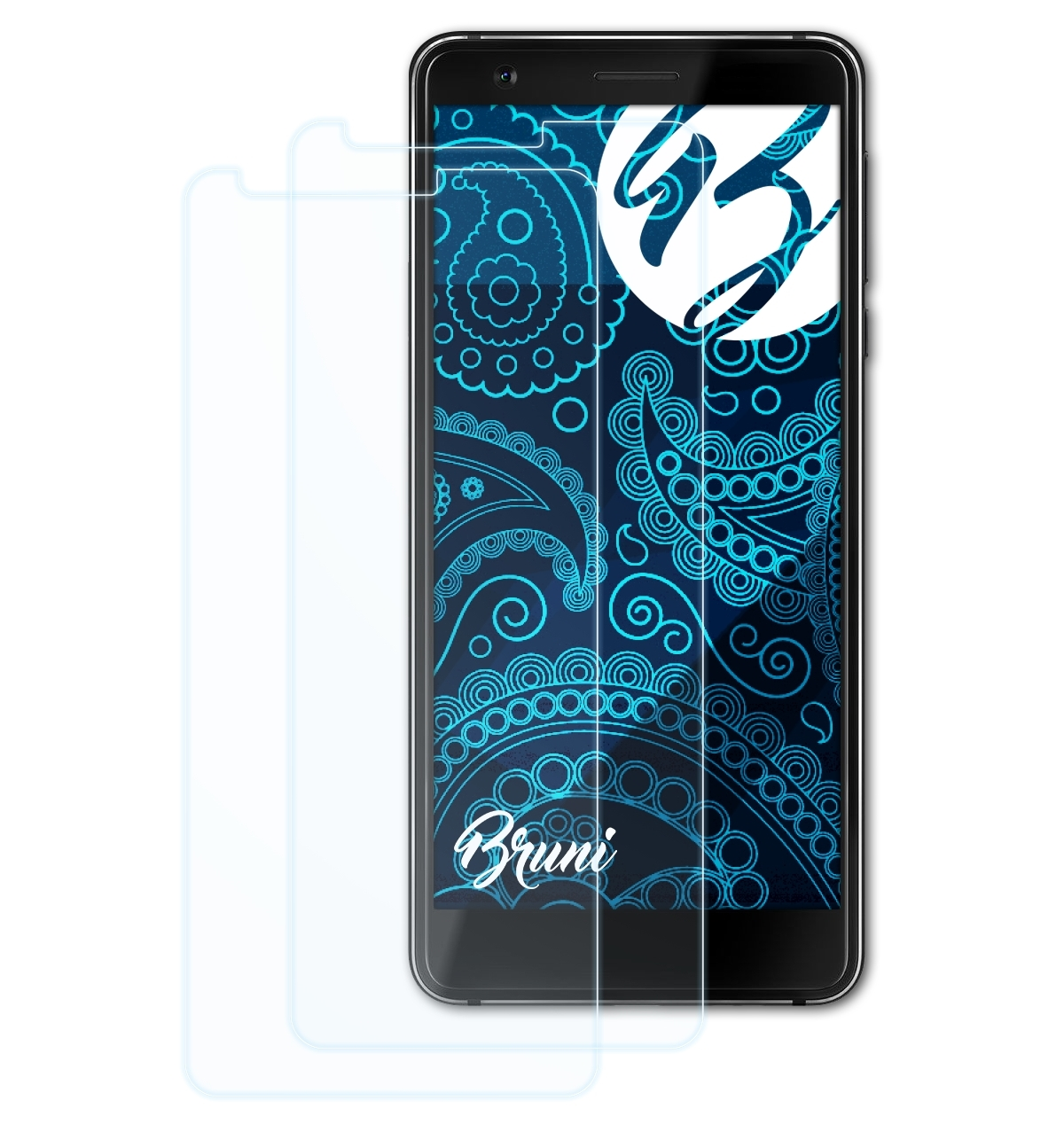 BRUNI Basics-Clear 2x 3.1) Nokia Schutzfolie(für