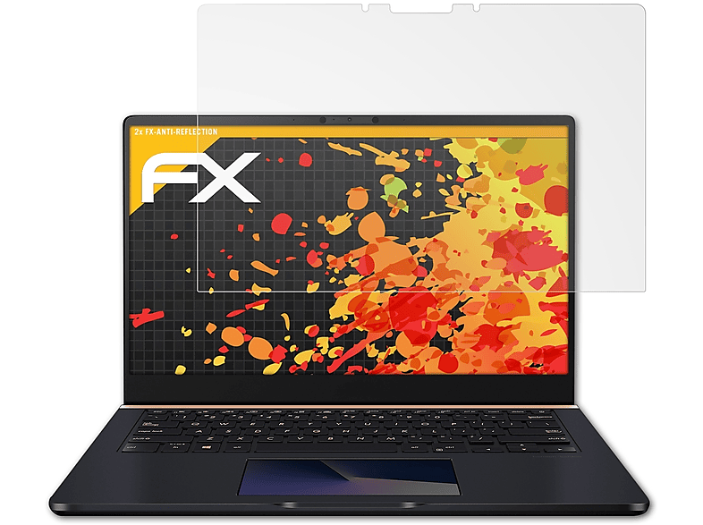 ATFOLIX 2x 14 FX-Antireflex Pro Displayschutz(für Asus (UX480FD)) ZenBook