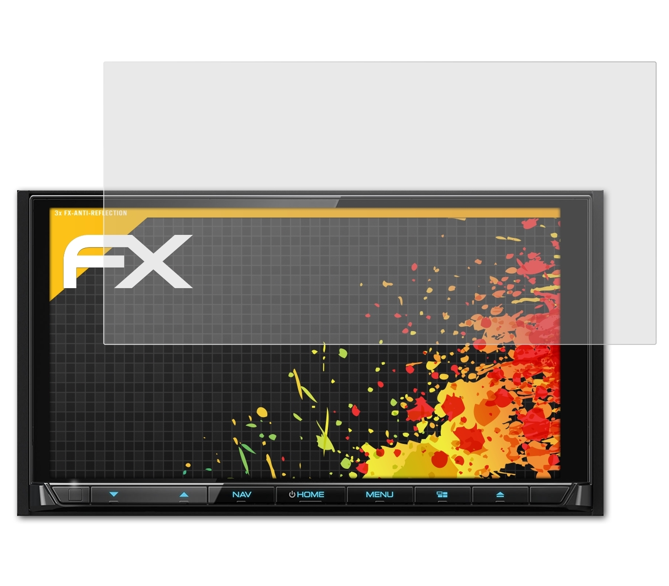 ATFOLIX 3x FX-Antireflex Displayschutz(für Kenwood DNX9180DABS)