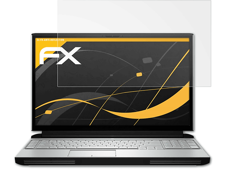 ATFOLIX 2x FX-Antireflex Displayschutz(für Dell Alienware Area-51M)