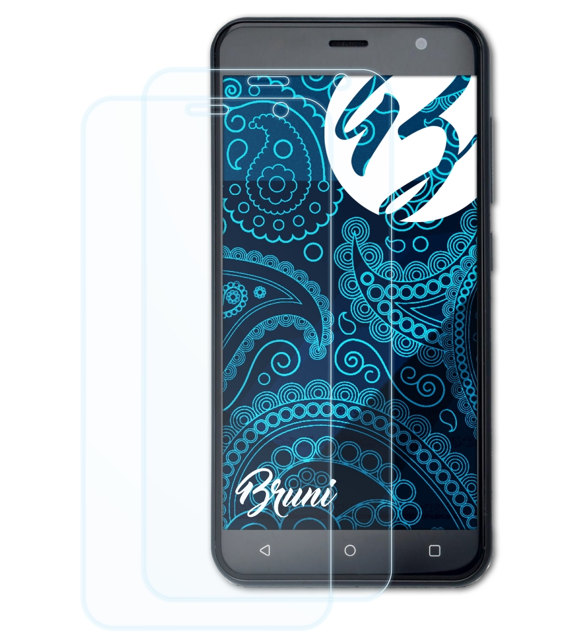 BRUNI 2x Basics-Clear Schutzfolie(für myPhone 6 LITE) Fun