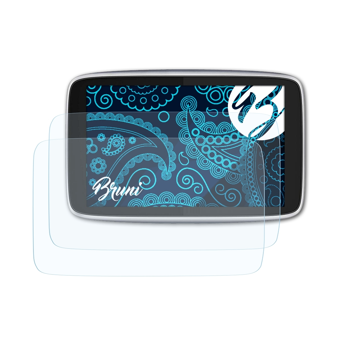 BRUNI 2x Premium Basics-Clear TomTom GO (5 inch)) Schutzfolie(für