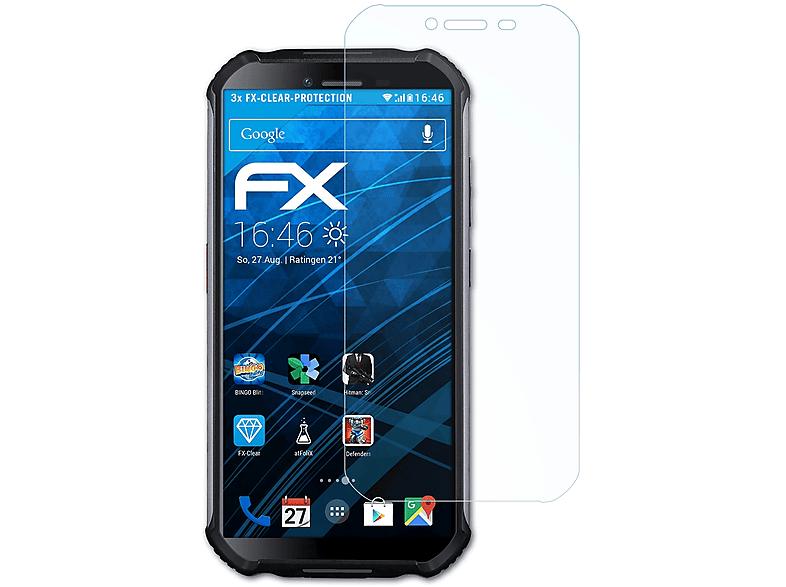 ATFOLIX 3x FX-Clear Displayschutz(für Doogee S40 Lite)