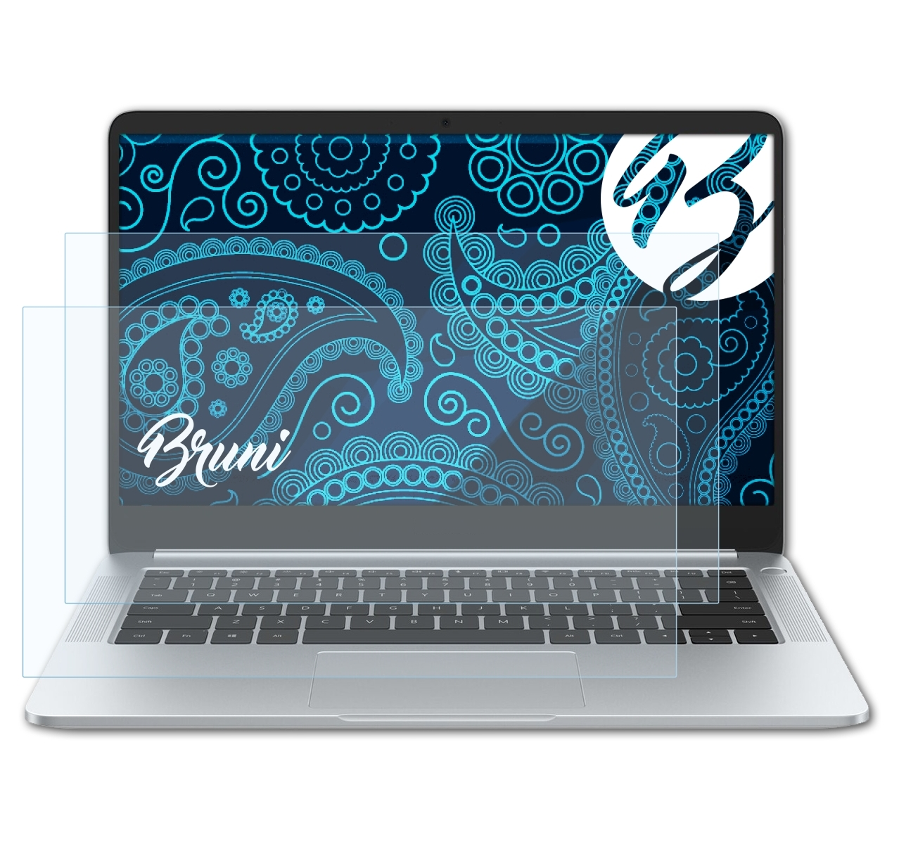 BRUNI 2x Basics-Clear MateBook (14 inch)) Schutzfolie(für D Huawei