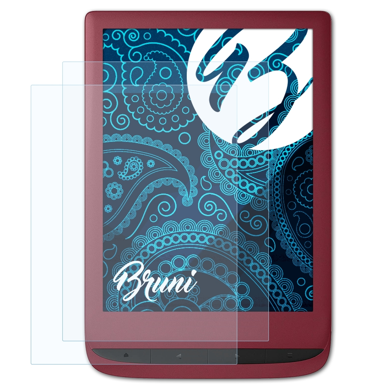BRUNI 2x Basics-Clear Schutzfolie(für 5) Touch PocketBook Lux
