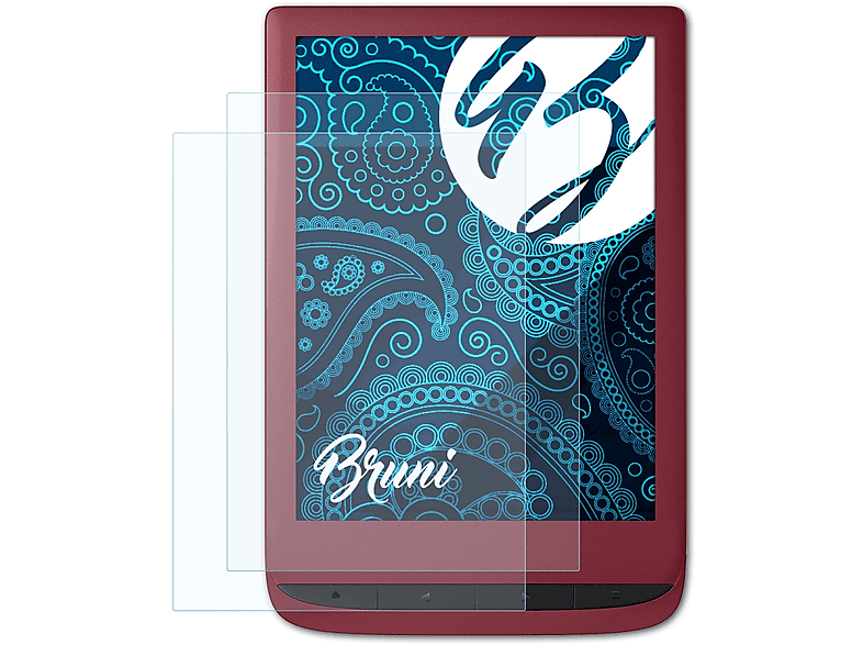BRUNI 2x Basics-Clear Schutzfolie(für Lux 5) PocketBook Touch