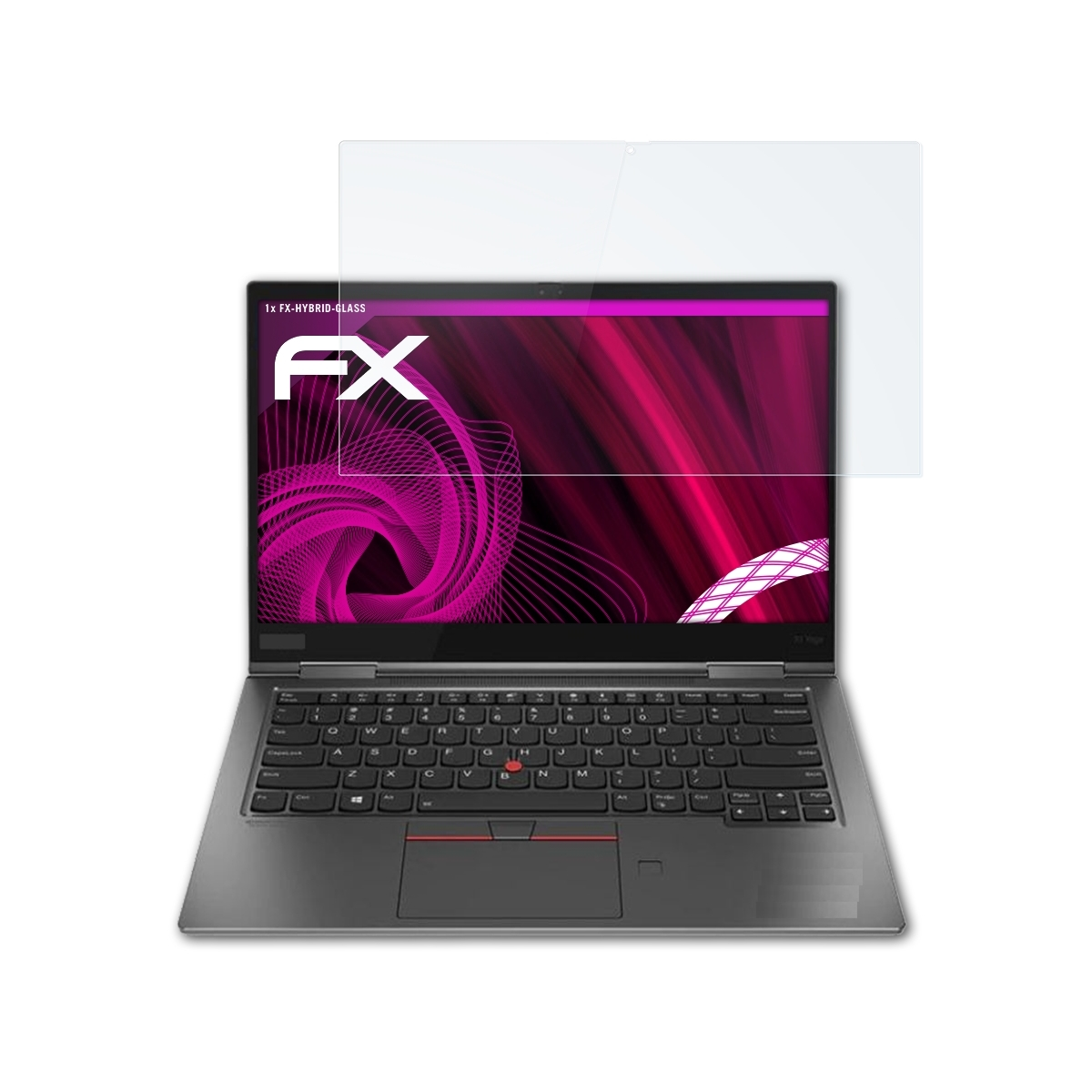 ThinkPad Gen X1 ATFOLIX Schutzglas(für Lenovo (4rd FX-Hybrid-Glass Yoga 2019))
