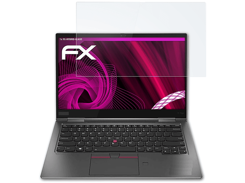 ThinkPad Gen X1 ATFOLIX Schutzglas(für Lenovo (4rd FX-Hybrid-Glass Yoga 2019))