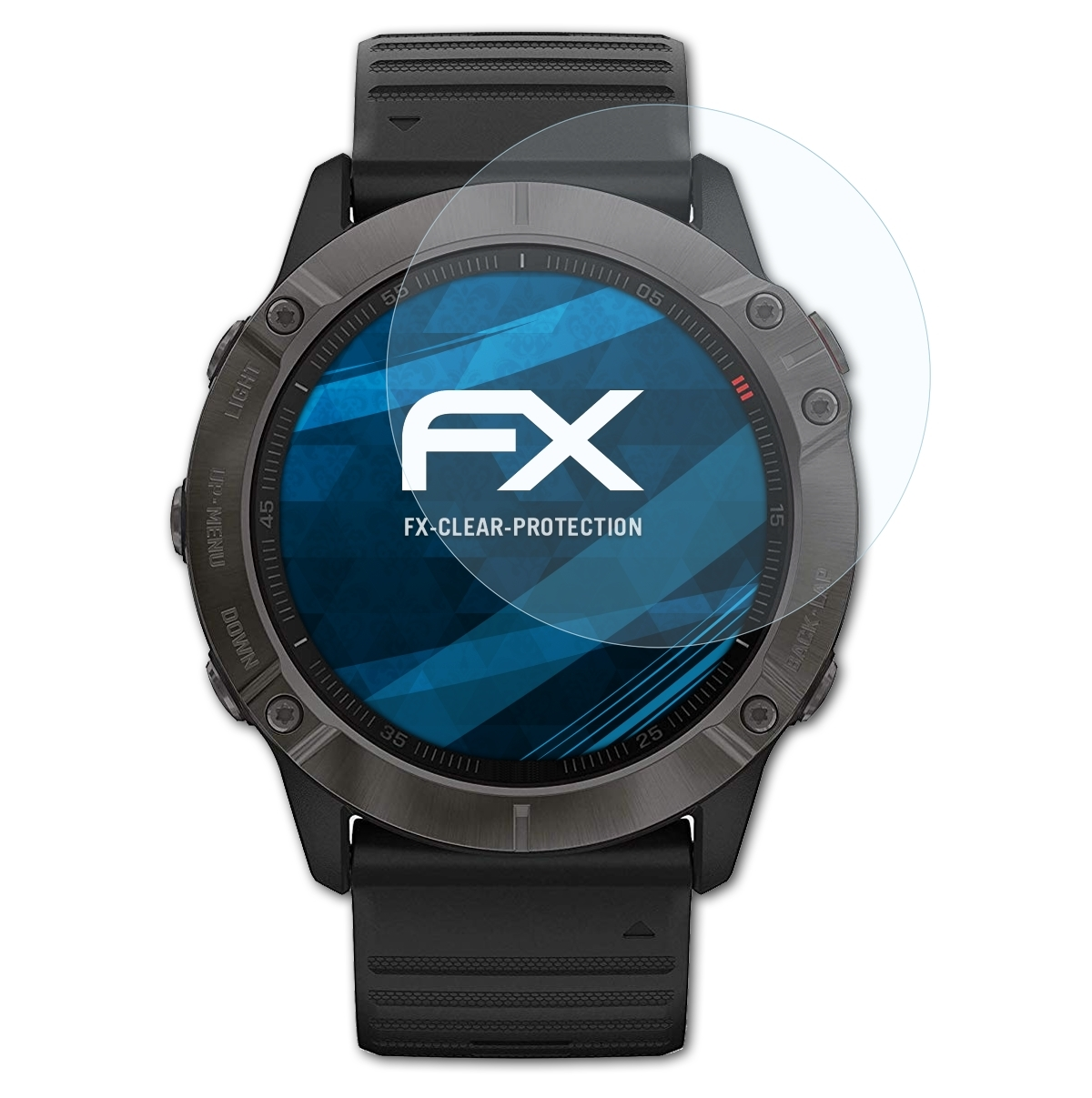 ATFOLIX 3x FX-Clear Displayschutz(für (51mm)) Fenix Garmin 6X