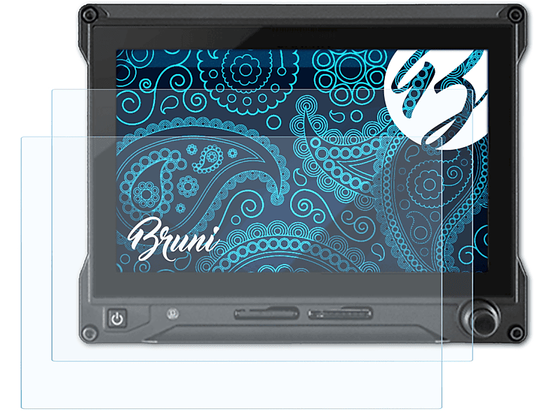 BRUNI 2x Basics-Clear Schutzfolie(für Garmin G500 TXi (7 Inch Landscape))