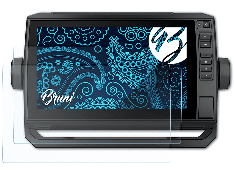 BRUNI 2x Basics-Clear Schutzfolie(für Garmin ECHOMap UHD 92sv) | Navi-Taschen & -Schutzfolien
