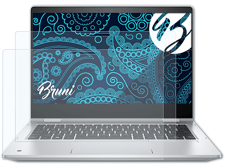 BRUNI 2x Basics-Clear Schutzfolie(für HP ProBook X360 435 G7)