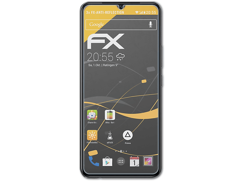 ATFOLIX 3x FX-Antireflex Displayschutz(für Vivo V21e)