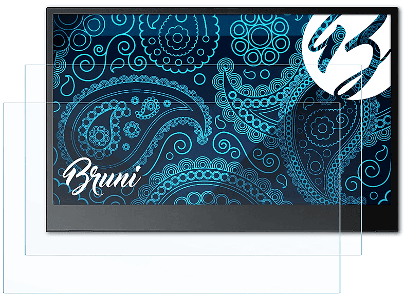 BRUNI 2x Basics-Clear Schutzfolie(für Lenovo ThinkVision M14)