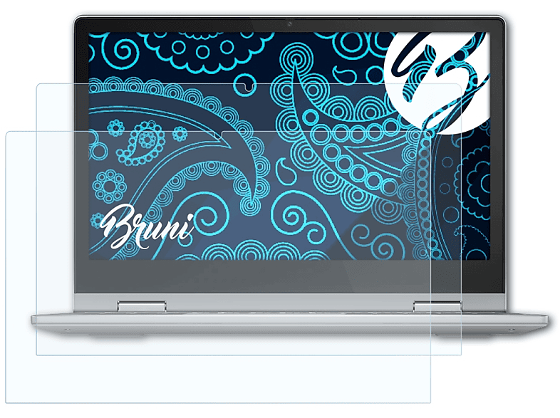 BRUNI 2x Basics-Clear Schutzfolie(für Lenovo IdeaPad Flex 3)