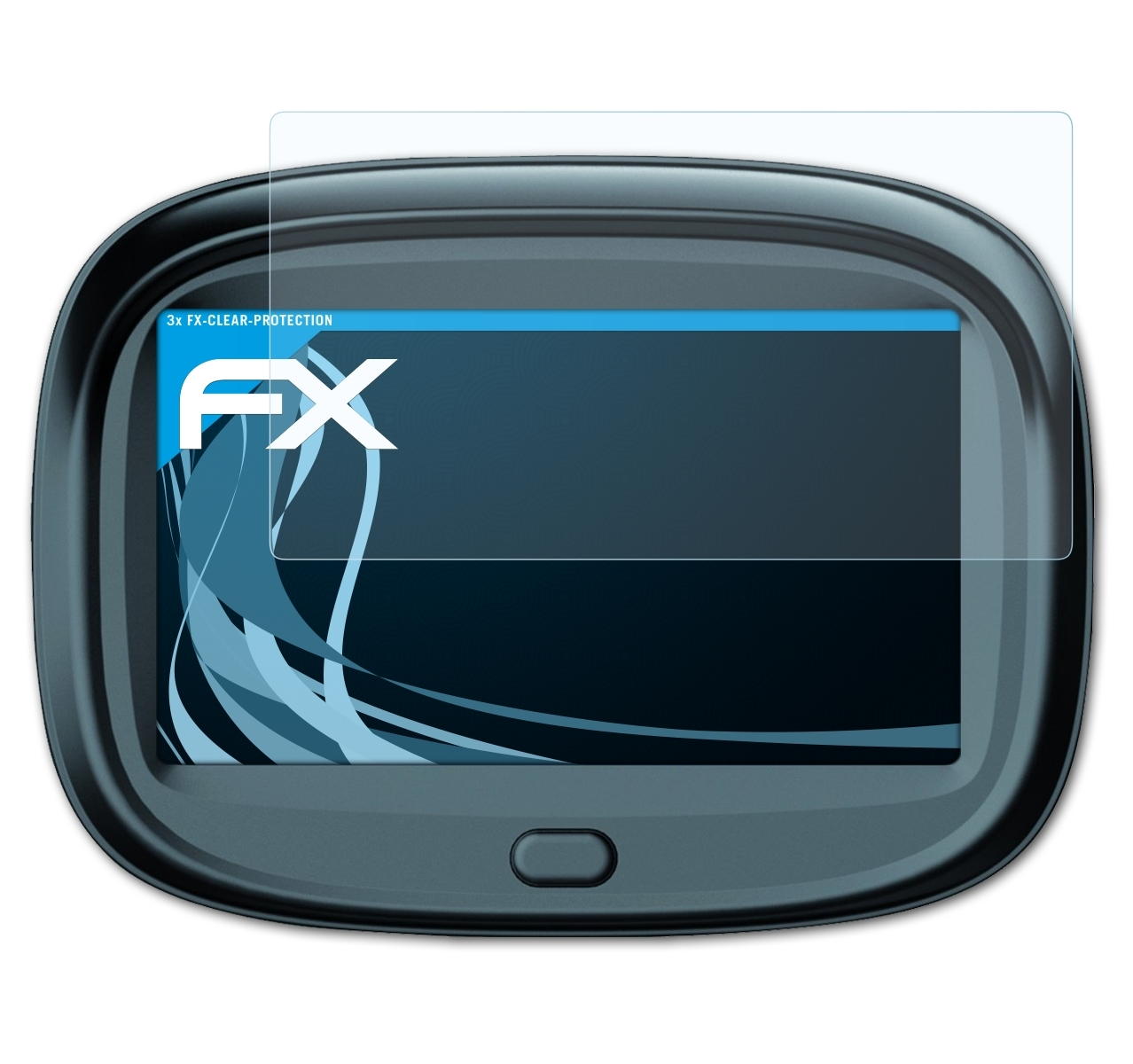 ATFOLIX 3x FX-Clear Displayschutz(für Blaupunkt MotoPilot 43 EU)