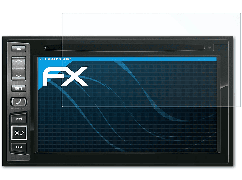 ATFOLIX 3x FX-Clear Displayschutz(für INE-W990BT) Alpine