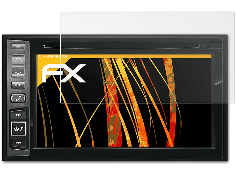 ATFOLIX 3x FX-Antireflex Displayschutz(für Alpine INE-W990BT)