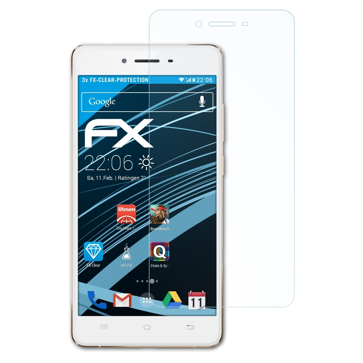 3x FX-Clear Vivo Max) V3 Displayschutz(für ATFOLIX