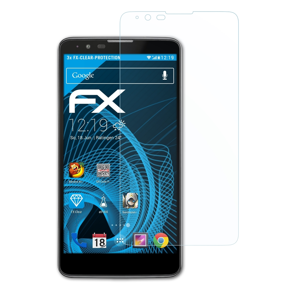 ATFOLIX 3x FX-Clear Displayschutz(für LG 2 Stylo (LS775))