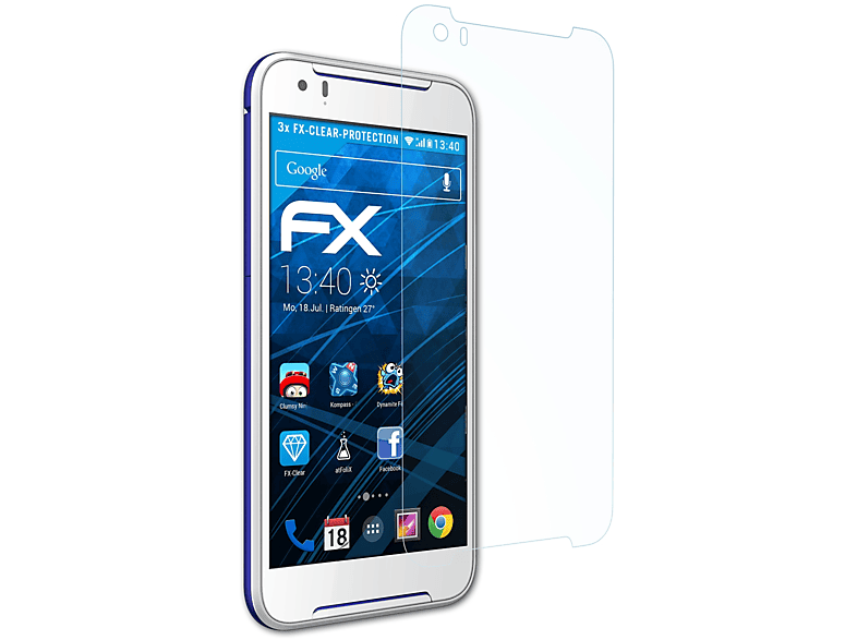 ATFOLIX 3x FX-Clear Displayschutz(für HTC Desire 830)