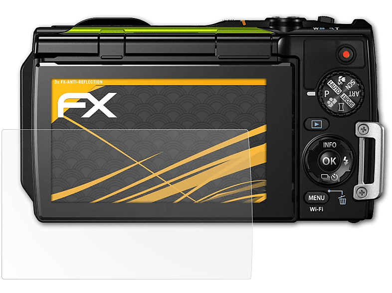 ATFOLIX 3x FX-Antireflex Displayschutz(für Olympus TG-870) | Kamera Schutzfolie