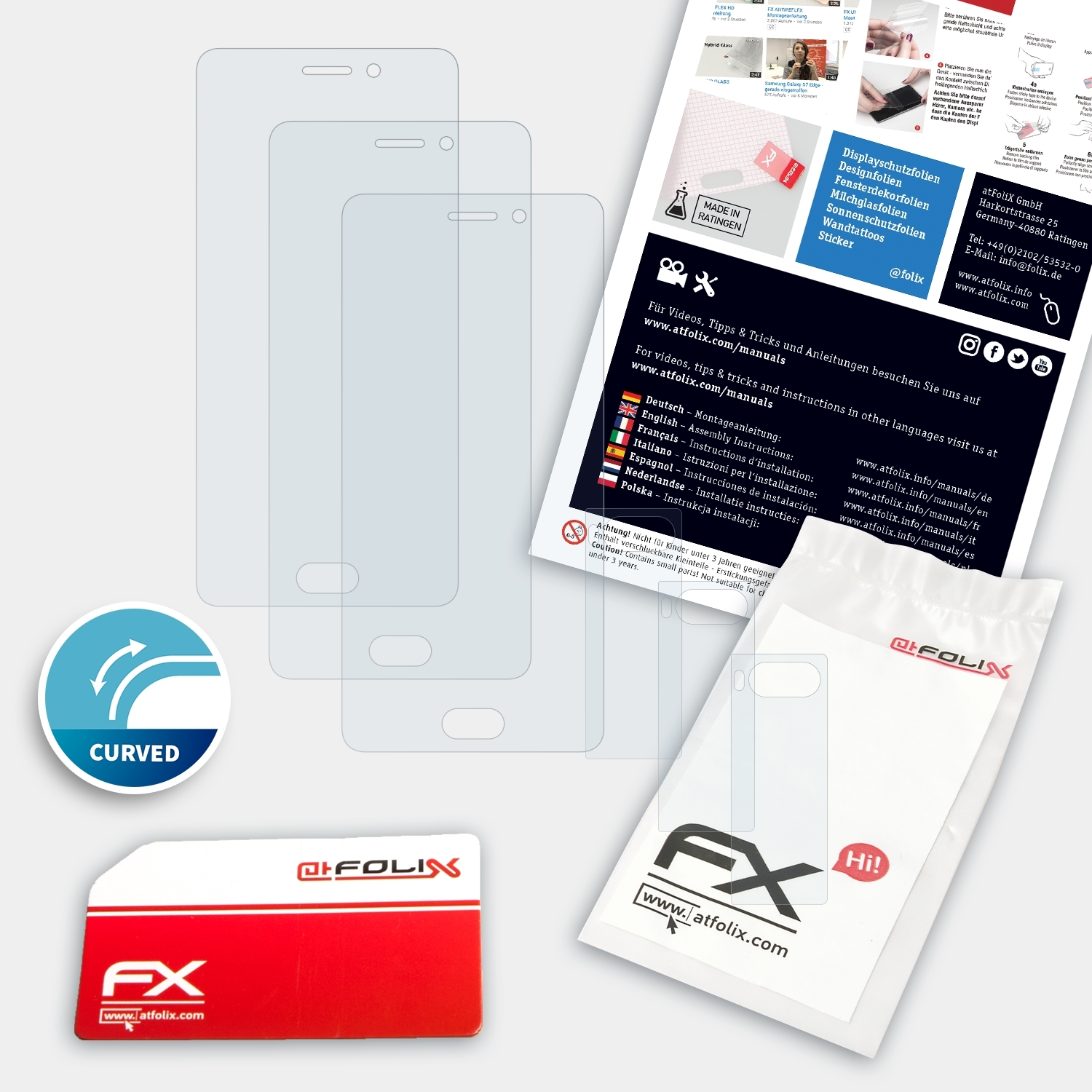 Displayschutz(für Pro ATFOLIX 7) FX-ActiFleX 3x Meizu
