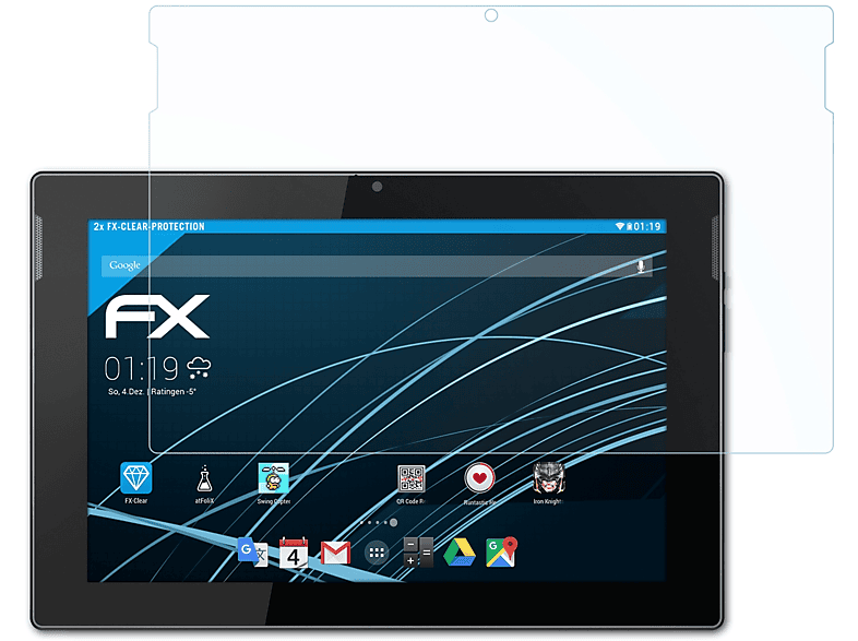 ATFOLIX 2x FX-Clear Displayschutz(für Medion LIFETAB S10366 (MD99781))