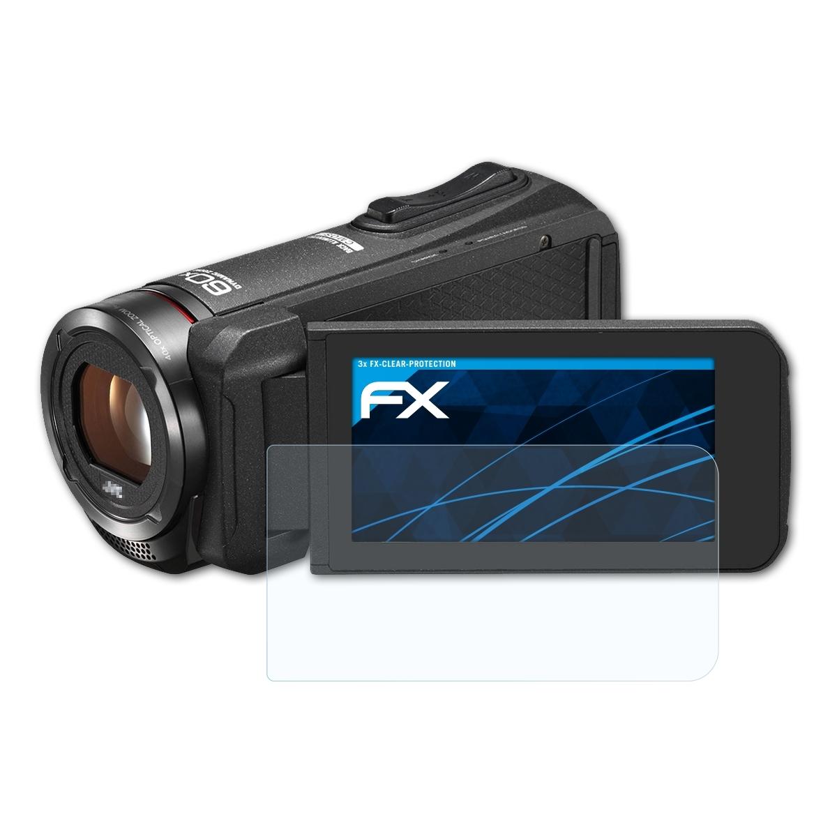 ATFOLIX 3x FX-Clear Displayschutz(für JVC GZ-RX615BEU)