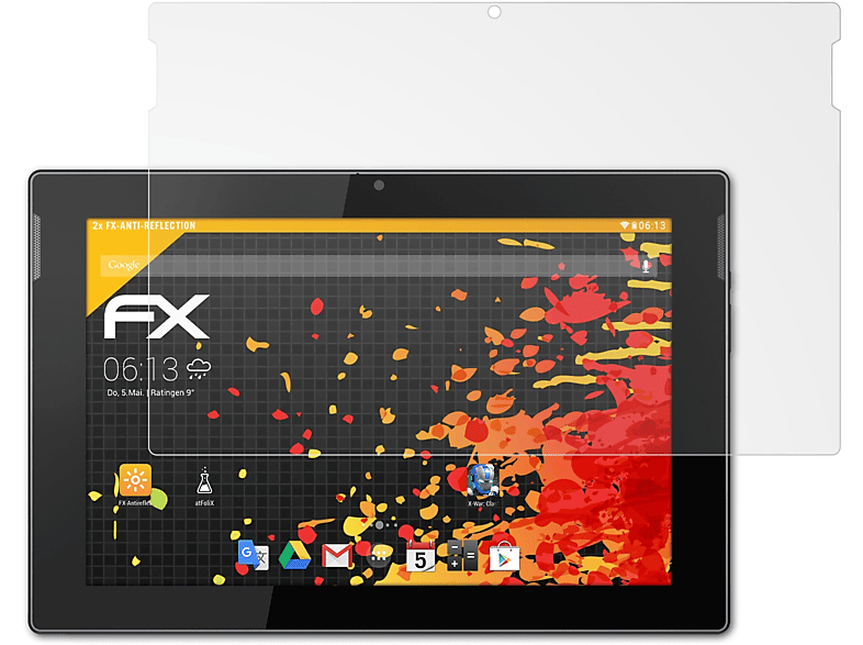 ATFOLIX 2x FX-Antireflex Displayschutz(für Medion LIFETAB S10366 (MD99781))