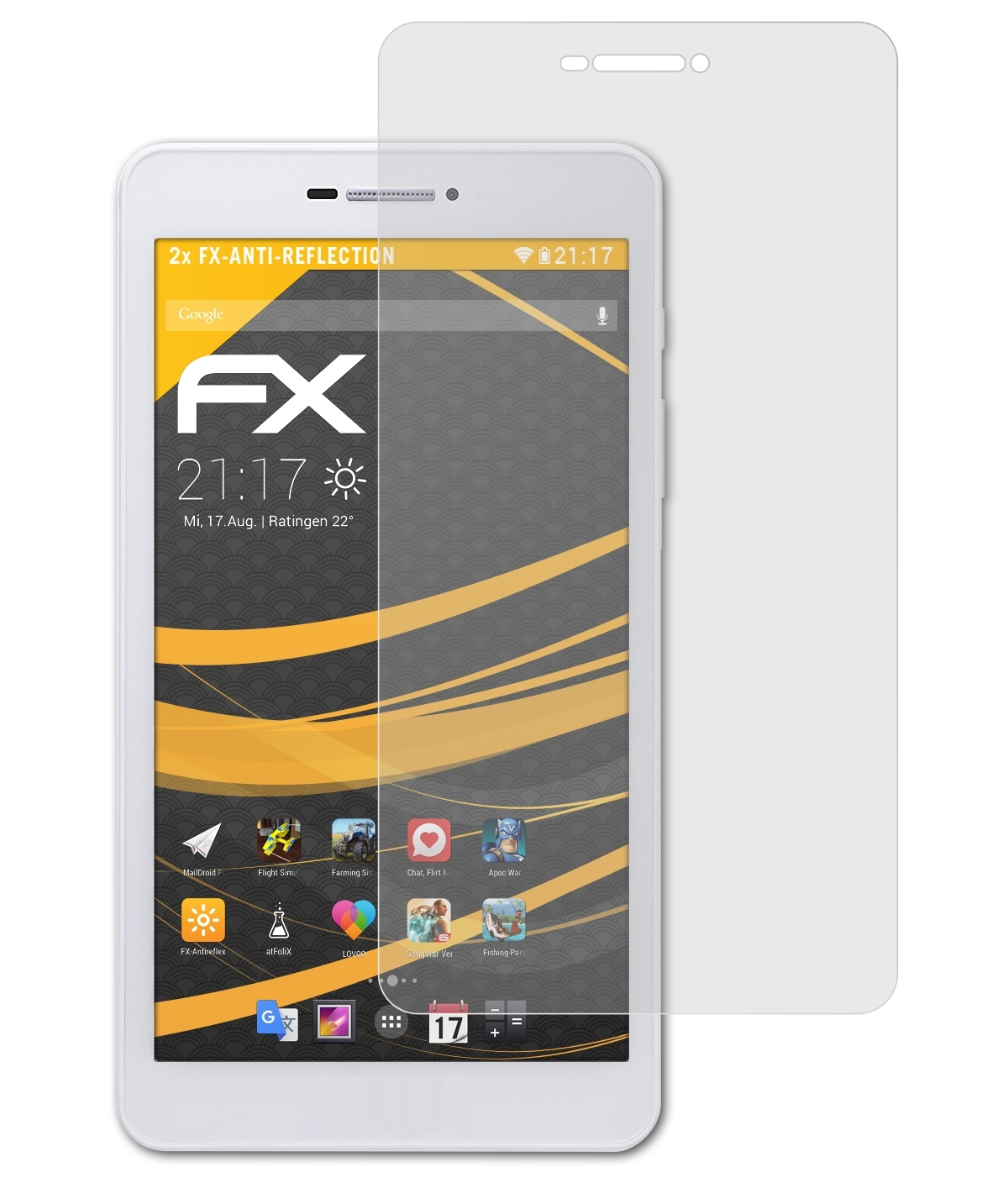 7 Acer Iconia FX-Antireflex (B1-733)) ATFOLIX 2x Talk Displayschutz(für