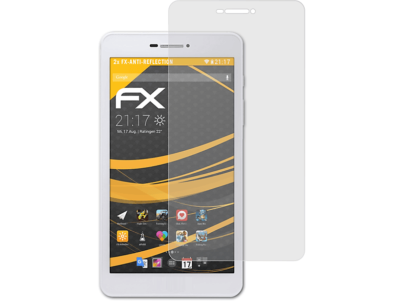 ATFOLIX 2x FX-Antireflex Displayschutz(für Acer Iconia Talk 7 (B1-733))