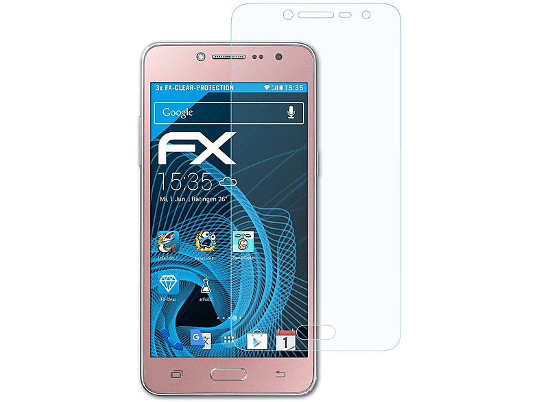 Galaxy Prime FX-Clear 3x Grand Displayschutz(für Samsung Plus) ATFOLIX