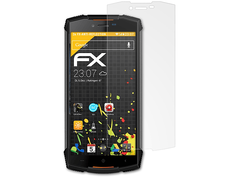 FX-Antireflex Displayschutz(für Doogee 3x Lite) ATFOLIX S55
